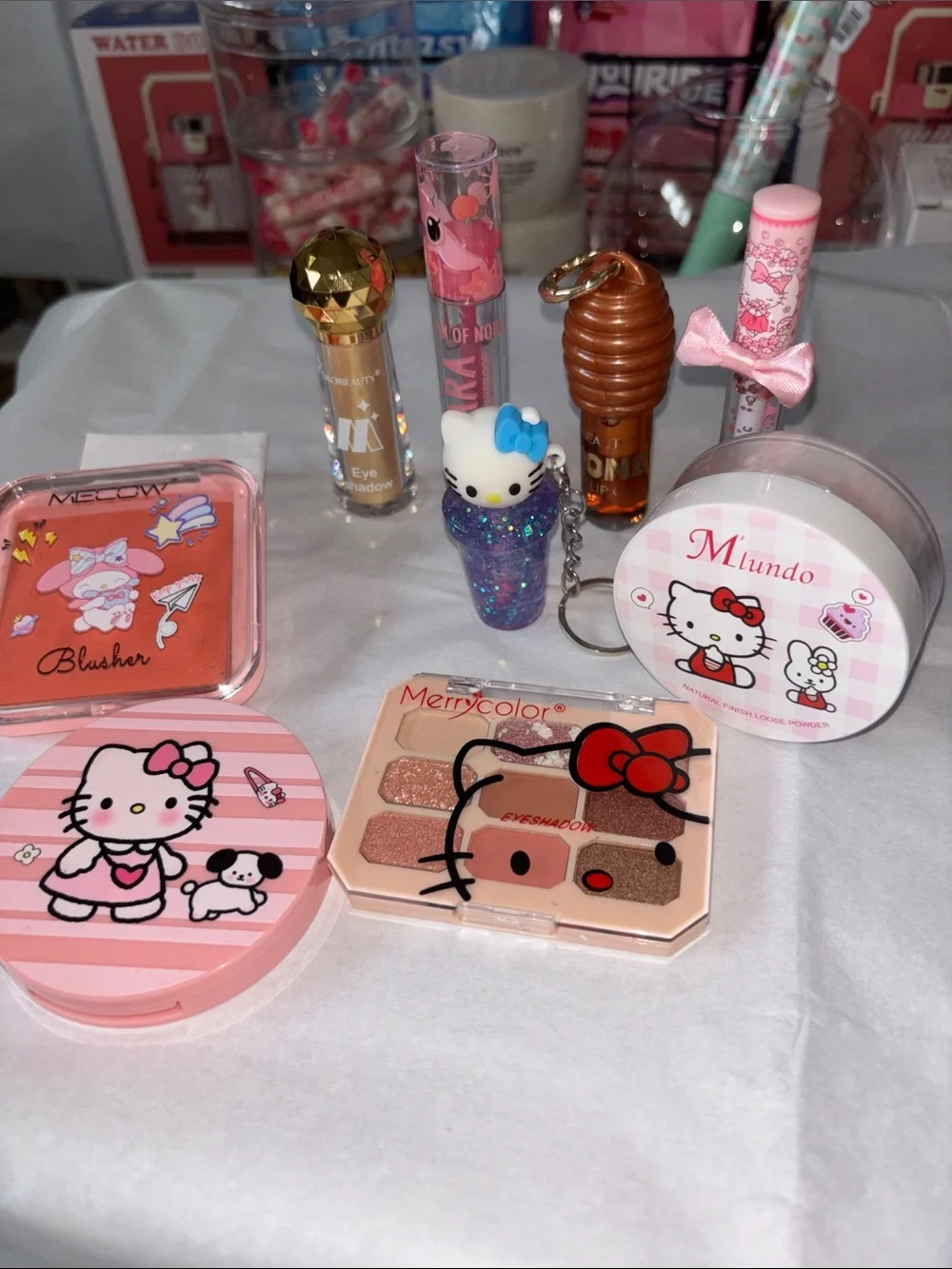 Sanrio Pink Hello Kitty Lip Gloss & Makeup Set